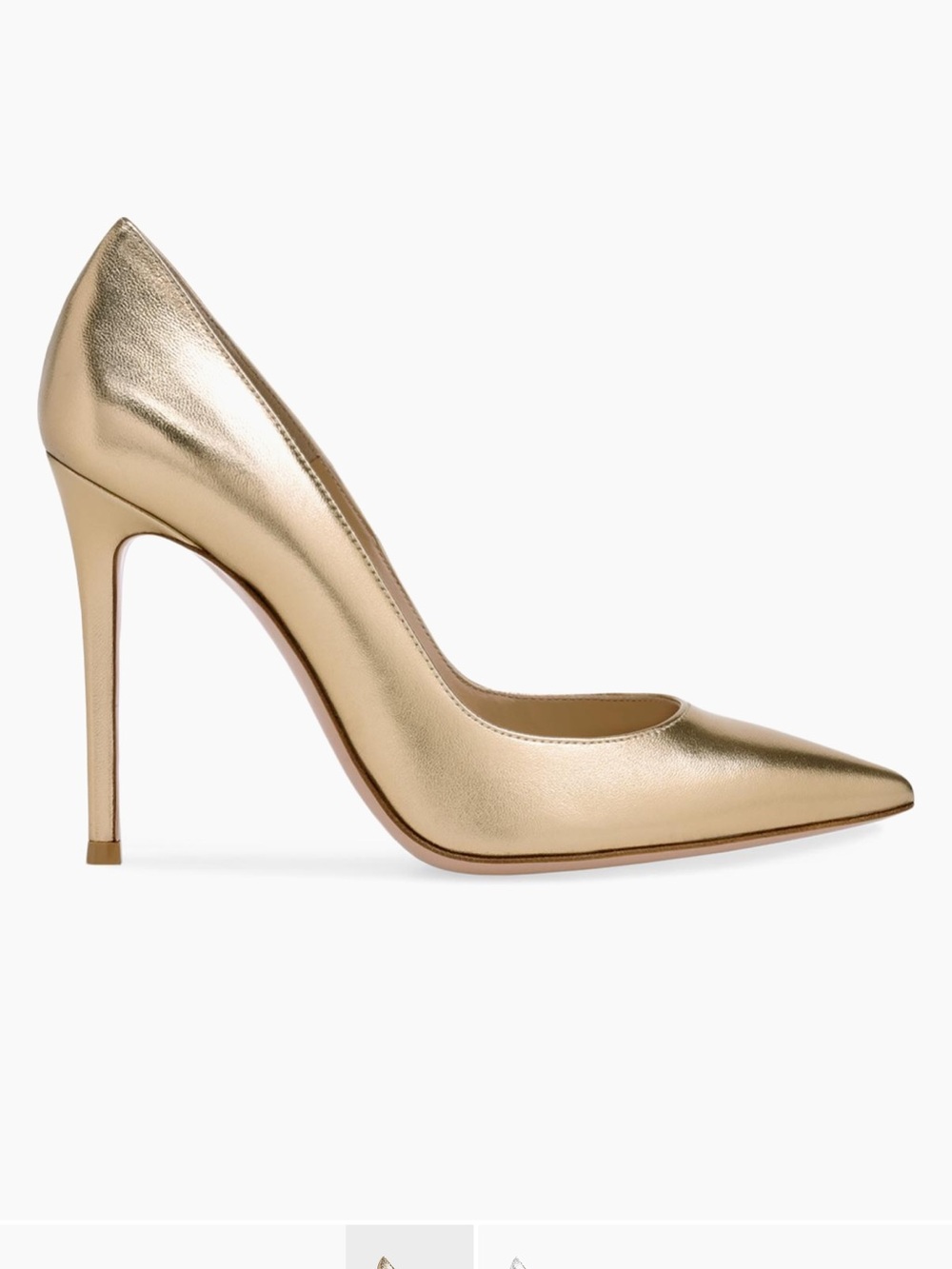 RARE Gianvito Rossi 105 Metallic Gold Pump sz 39